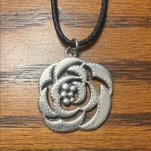 Brighton Silver Floral Pendant Necklace